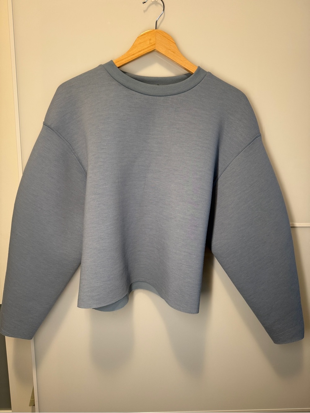 Zara Oversized Neoprene Crewneck Sweatshirt